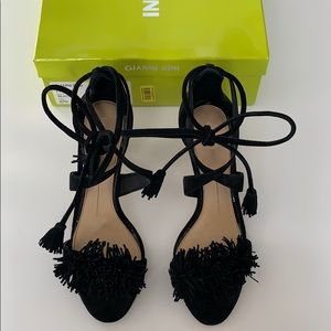 Black Tassel Heels